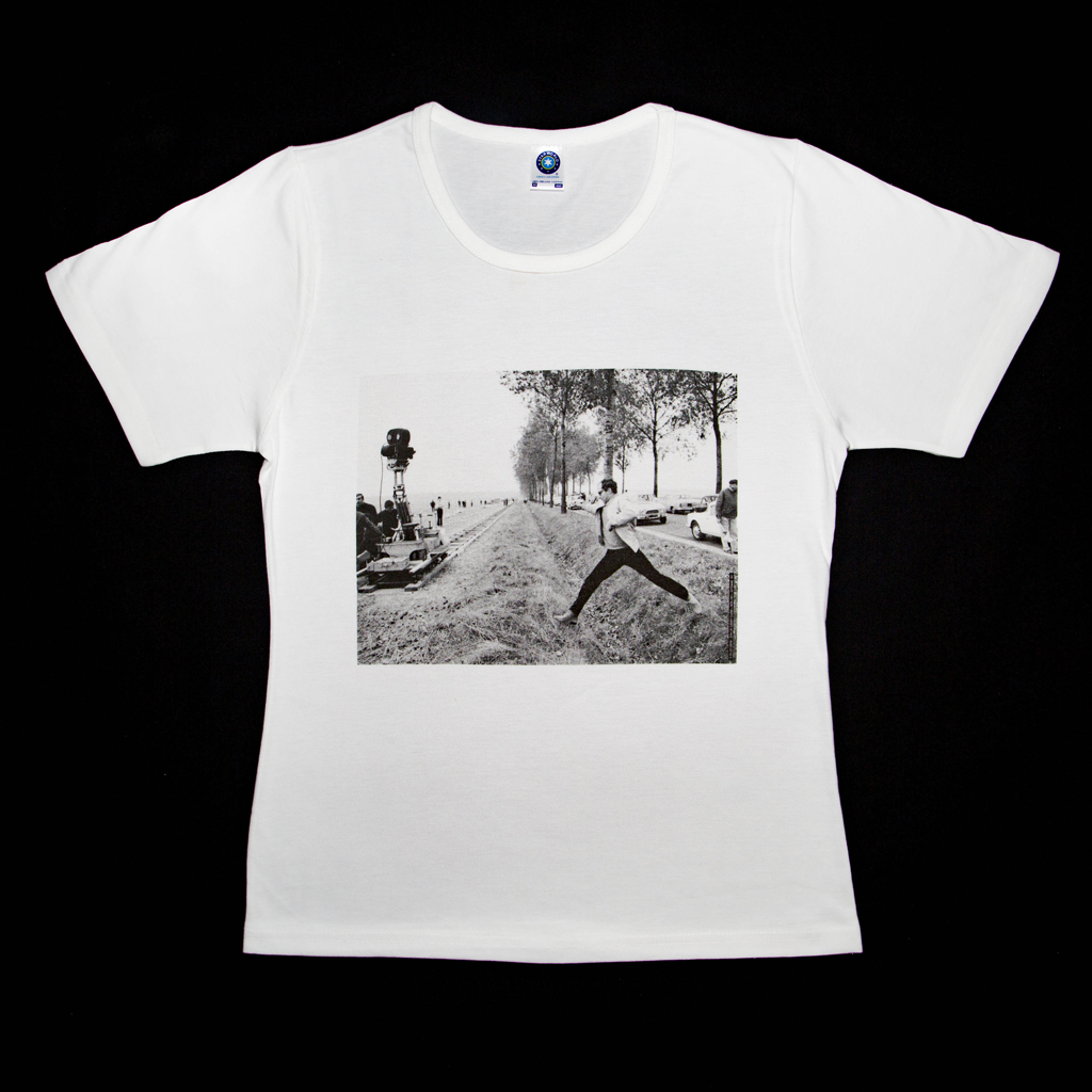 Premium organic white t-shirt, Jean-Luc Godard