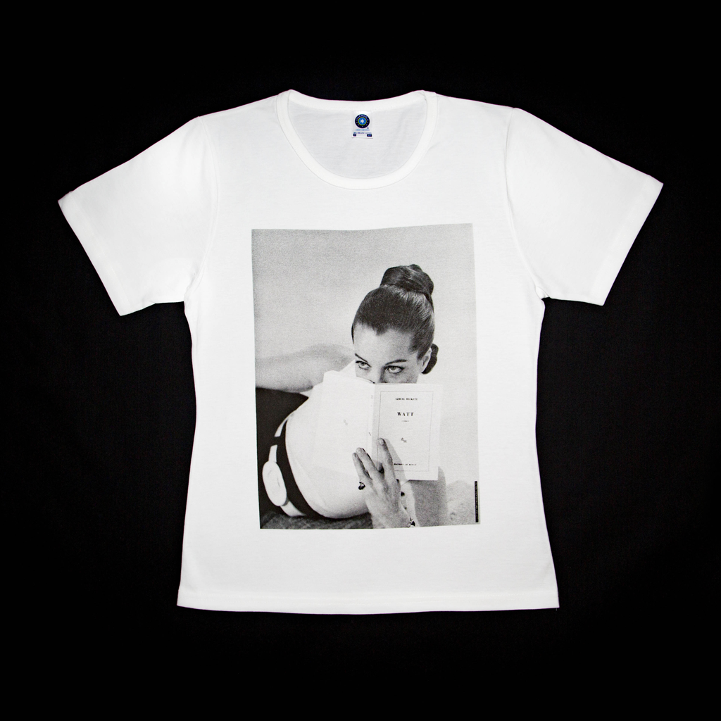 Premium organic white T-shirt, Romy Schneider