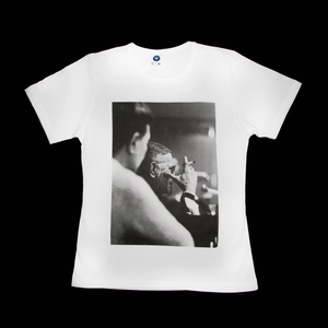 Premium organic white T-shirt, Jean Paul Sartre
